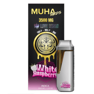 MUHA MEDS WHITE RASPBERRY 3500 MG DISPOSABLE| INDICA