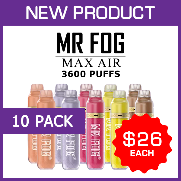 MR FOG MAX AIR – 3600 PUFFS – 10 PACK
