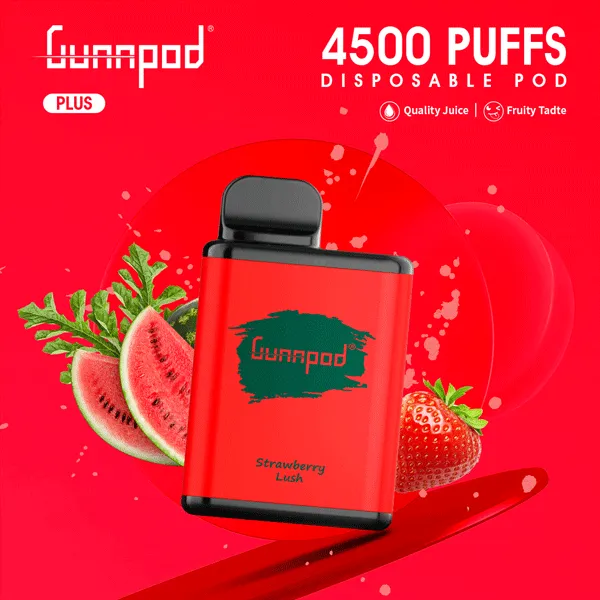 GUNNPOD PLUS STRAWBERRY LUSH – 4500 PUFFS